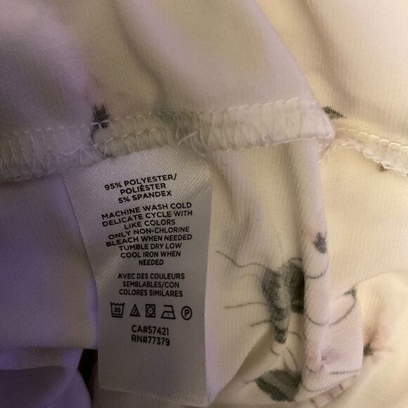 Ann Taylor Factory Ivory Floral Top V-Neck Knot Keyhole Front - L Large - Picture 3 of 6